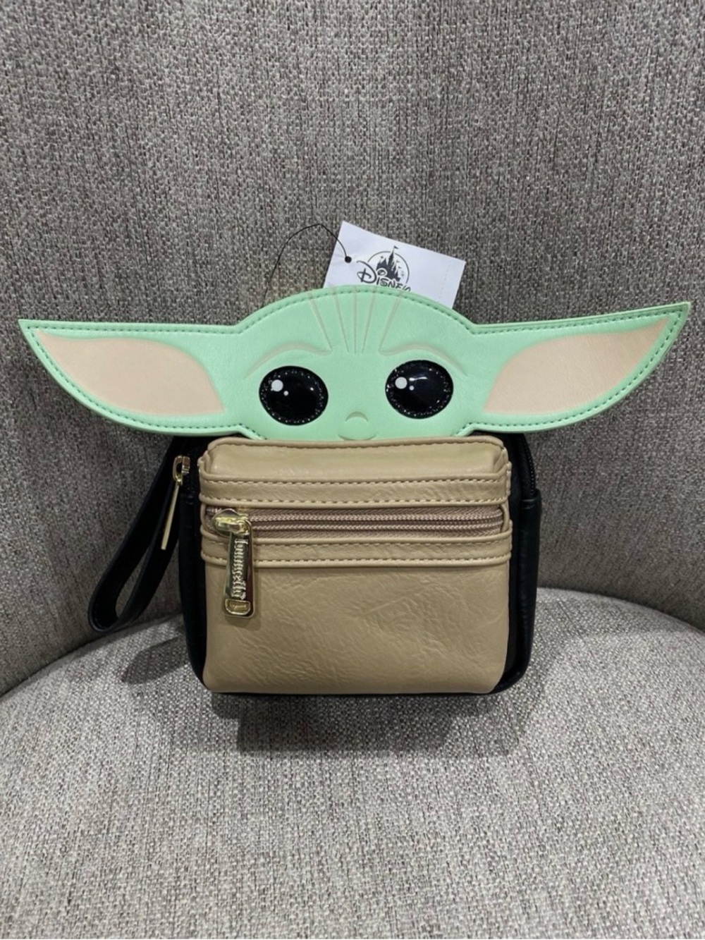 Disney Parks Loungefly Black Grogu Child Star Wars Wristlet Baby Yoda - NWT
